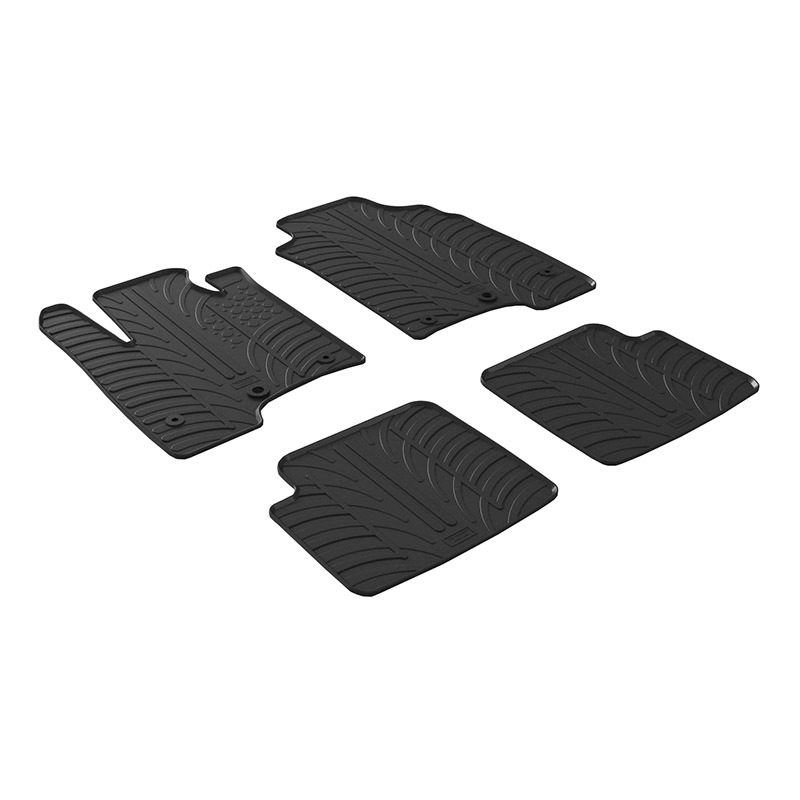 Βλησαρούλης Car Center - Πατάκια Αυτοκινήτου Gledring 0583 Fiat 500E Hatchback 2020- Μαύρο 4 Τεμάχια