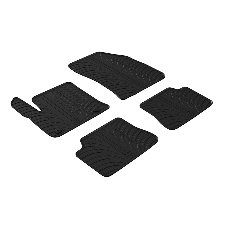 Βλησαρούλης Car Center - Πατάκια Αυτοκινήτου Gledring 0100 Για Opel e-Corsa F 2020+ / Peugeot e-208 2020+ Μαύρο 4 Τεμάχια