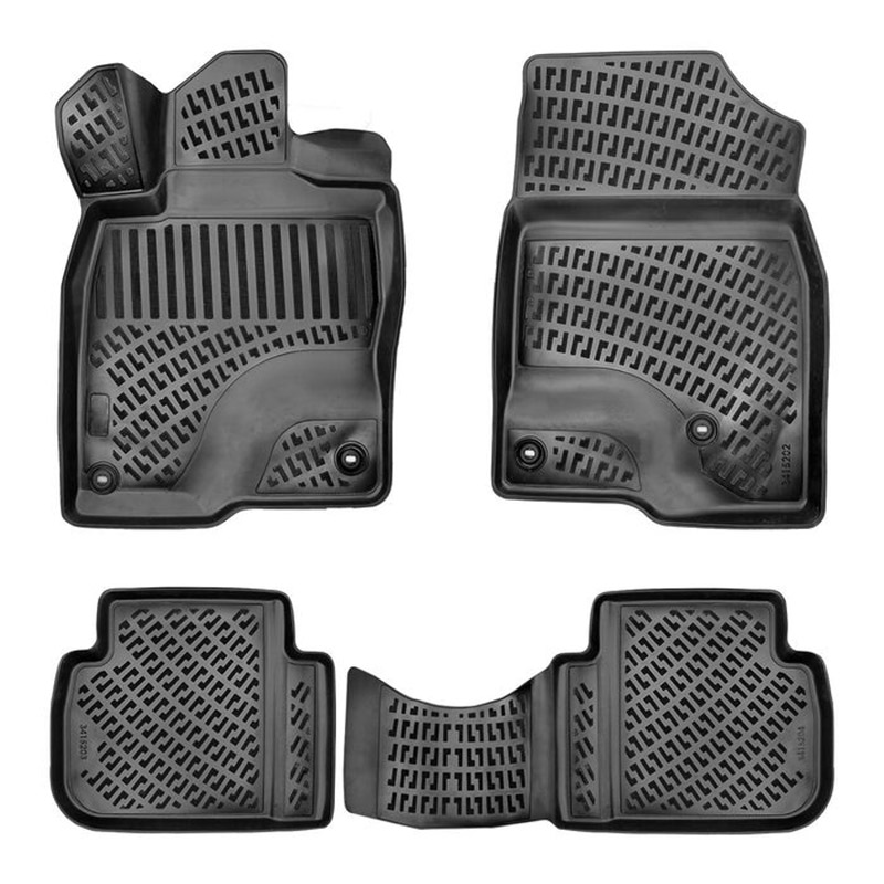 Βλησαρούλης Car Center - Πατάκια Σκαφάκια 3D Από Λάστιχο TPE Για Honda Civic Sedan 2021+ Rizline 4 Τεμάχια Μαύρα