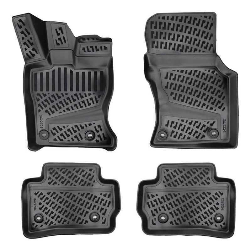 Βλησαρούλης Car Center - Πατάκια Σκαφάκια 3D Από Λάστιχο TPE Για Jaguar F-Pace (X761) 2016+ Rizline 4 Τεμάχια Μαύρα