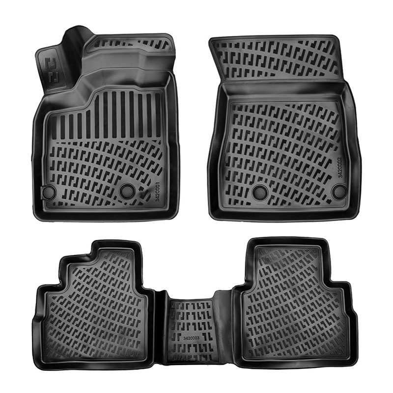 Βλησαρούλης Car Center - Πατάκια Σκαφάκια 3D Από Λάστιχο TPE Για Nissan X-Trail (T33) 2021+ Rizline 4 Τεμάχια Μαύρα