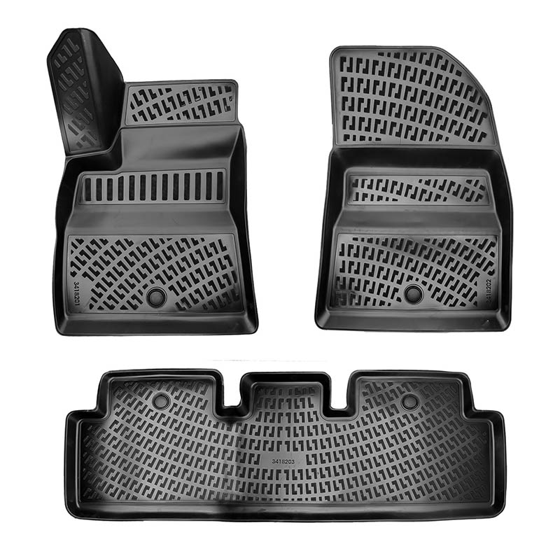 Βλησαρούλης Car Center - Πατάκια Σκαφάκια 3D Από Λάστιχο TPE Για Tesla Model 3 2017+ Rizline 4 Τεμάχια Μαύρα