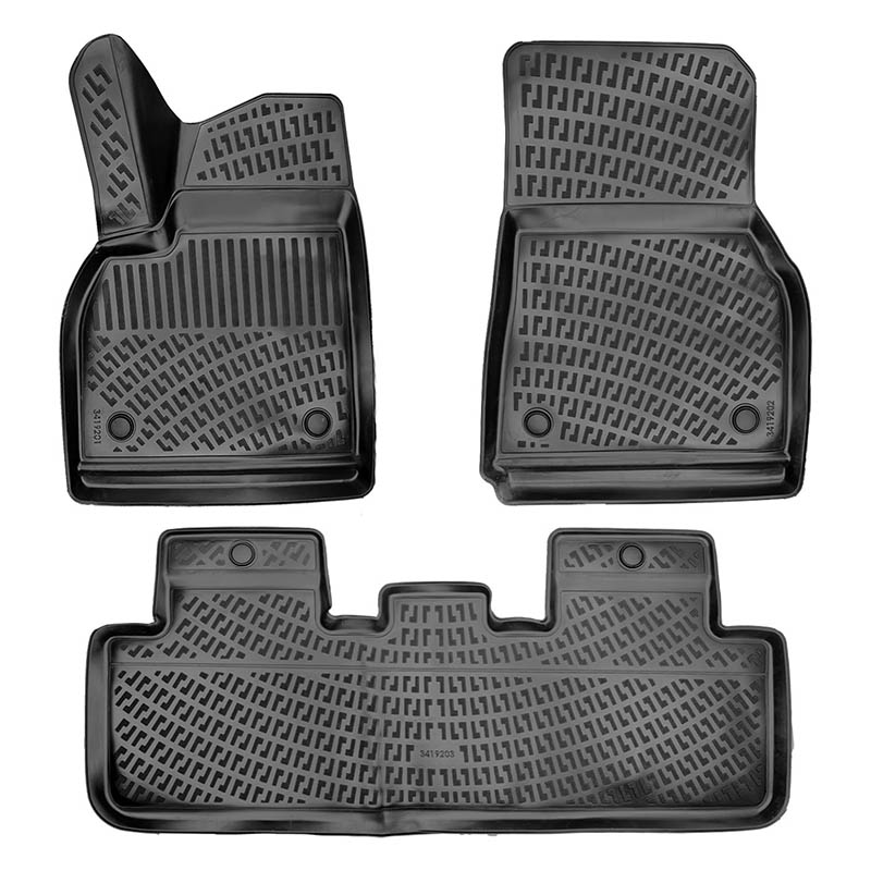 Βλησαρούλης Car Center - Πατάκια Σκαφάκια 3D Από Λάστιχο TPE Για Tesla Model Y 2019+ Rizline 4 Τεμάχια Μαύρα