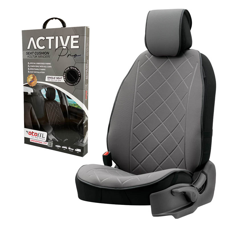 Βλησαρούλης Car Center - Πλατοκάθισμα Αυτοκινήτου Otom Active Pro Ύφασμα Lacoste Ανάγλυφο Καπιτονέ Γκρι ACTP-102 1 Τεμάχιο