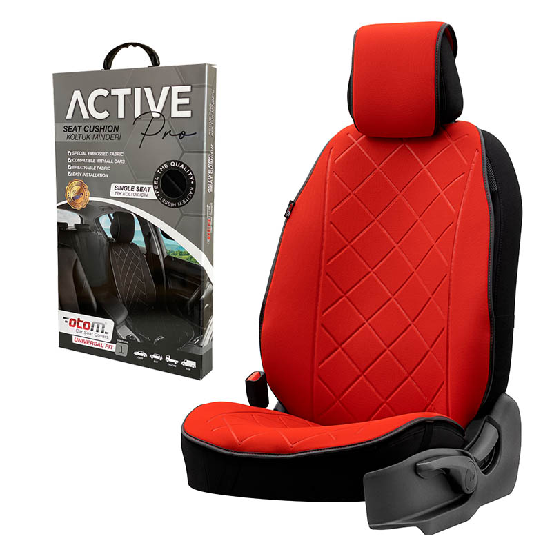 Βλησαρούλης Car Center - Πλατοκάθισμα Αυτοκινήτου Otom Active Pro Ύφασμα Lacoste Ανάγλυφο Καπιτονέ Κόκκινο ACTP-104 1 Τεμάχιο