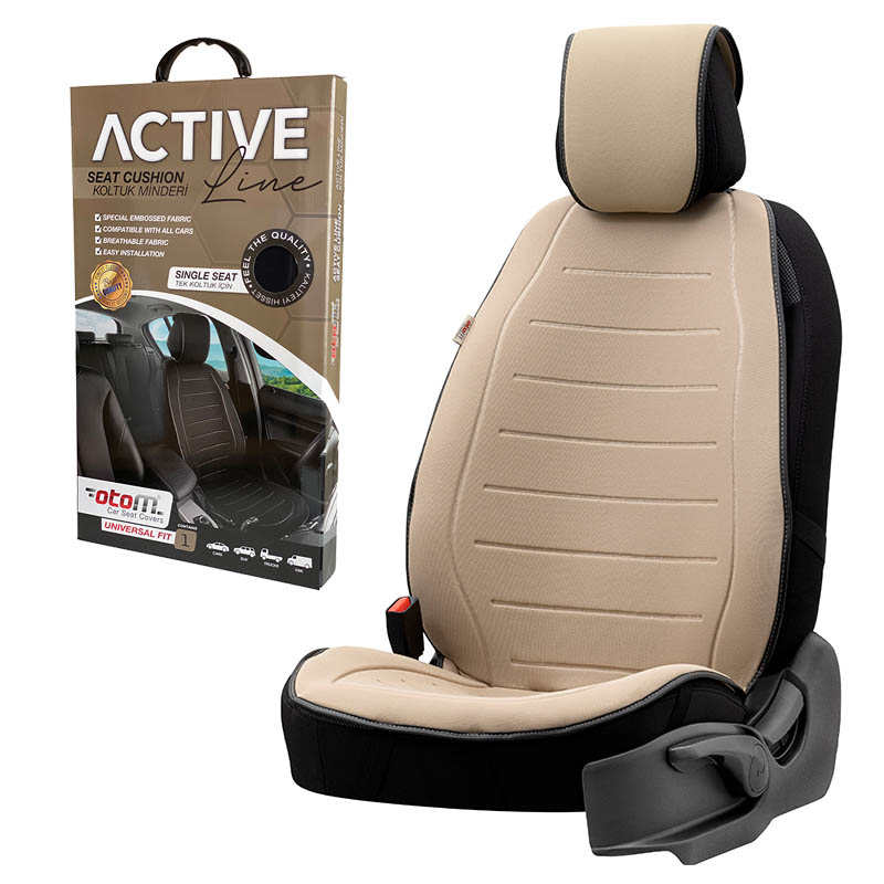 Βλησαρούλης Car Center - Πλατοκάθισμα Αυτοκινήτου Otom Active Line Ύφασμα Lacoste Ανάγλυφο Μπεζ ACTL-103 1 Τεμάχιο