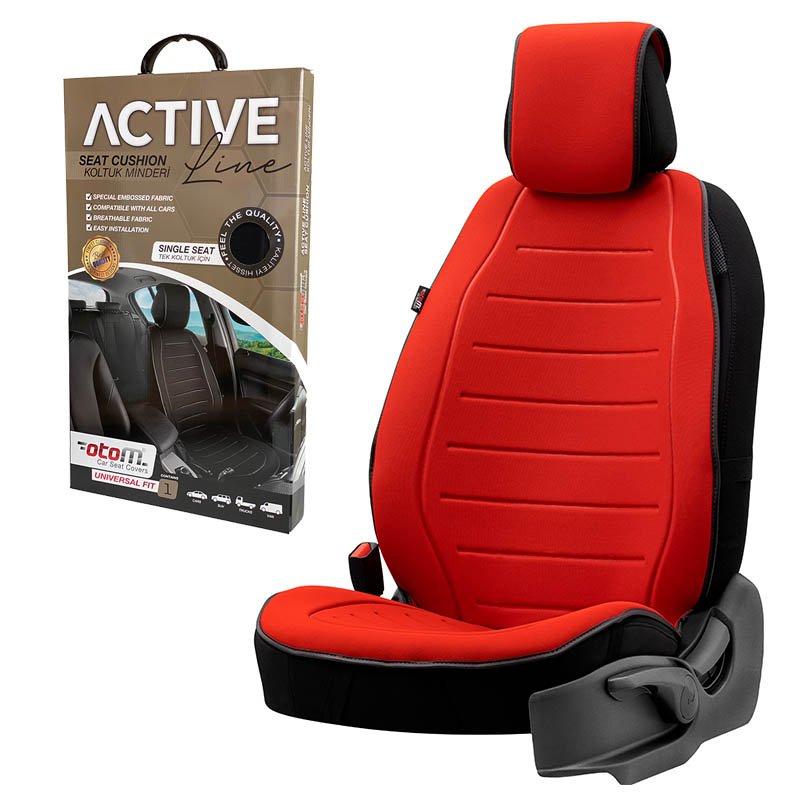 Βλησαρούλης Car Center - Πλατοκάθισμα Αυτοκινήτου Otom Active Line Ύφασμα Lacoste Ανάγλυφο Κόκκινο ACTL-104 1 Τεμάχιο