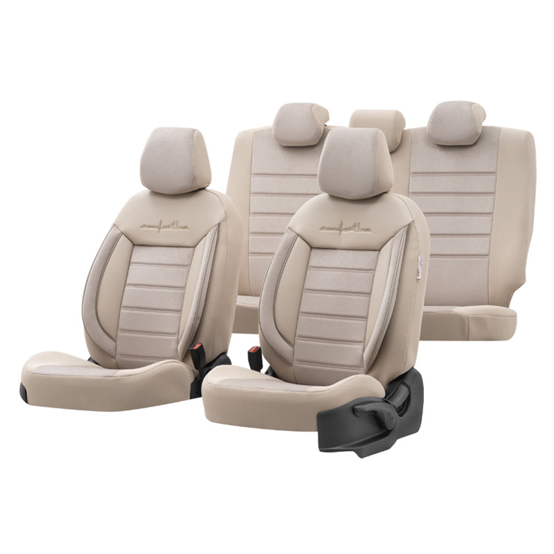 Βλησαρούλης Car Center - Καλύμματα Αυτοκινήτου Otom Comfortline Design Universal Sued / Rachel / Δερματίνη Σετ Εμπρός / Πίσω 11 Τεμαχίων Μπεζ CMF-210