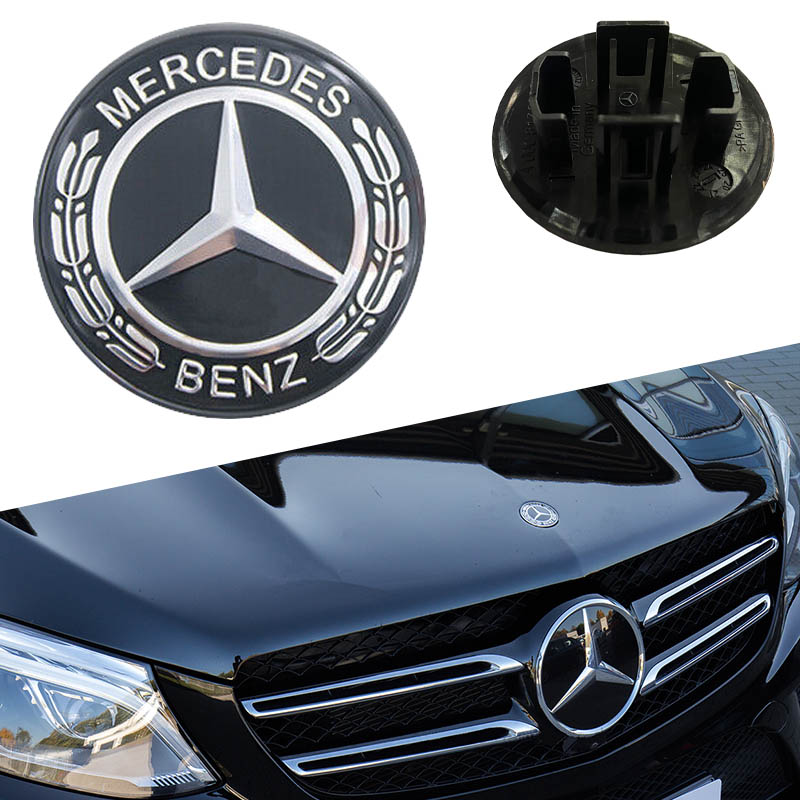Βλησαρούλης Car Center - Σήμα Τάπα Καπό Mercedes-Benz Γνήσιο A0008173305 57mm Μαύρο