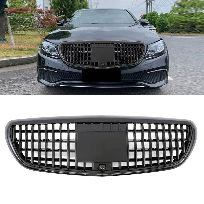 Βλησαρούλης Car Center - Μάσκα Για Mercedes-Benz E-Class W213 16-20 Exclusive Maybach Look Γυαλιστερό Μαύρο 1 Τεμάχιο
