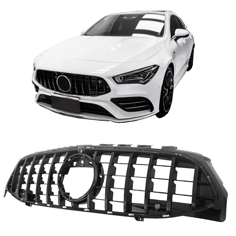 Βλησαρούλης Car Center - Μάσκα Για Mercedes-Benz CLA-Class C118 / W119 19+ GT Amg Panamericana Look Μαύρη Γυαλιστερή 1 Τεμάχιο