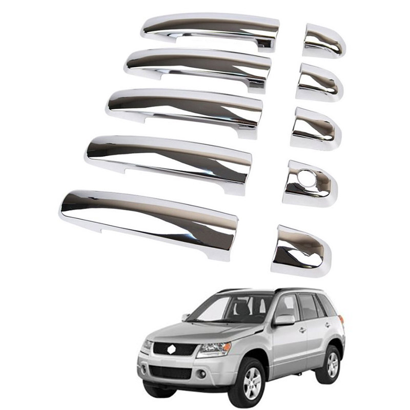 Βλησαρούλης Car Center - Καλύμματα Χερουλιών Πόρτας Χρωμίου Για Suzuki Grand Vitara 2005-2015 8  Τεμάχια Απο Ανοξείδωτο Ατσάλι