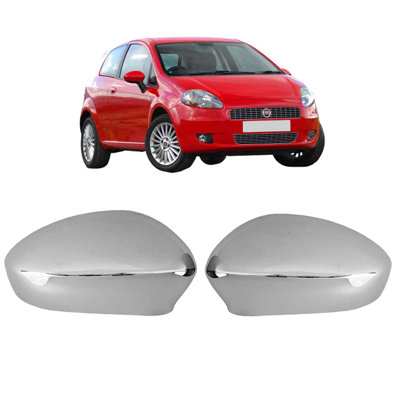 Βλησαρούλης Car Center - Καπάκια Καθρεφτών Χρωμίου Για Fiat Grande Punto 2005-2012 2 Τεμάχια