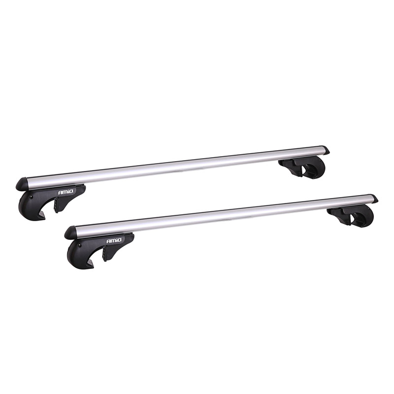 Βλησαρούλης Car Center - Μπάρες Οροφής Αλουμινίου Universal 135cm Railing System Σετ Με Πόδια Και Κλειδαριά Ασημί 2 Τεμάχια Amio 02587 CRR-02