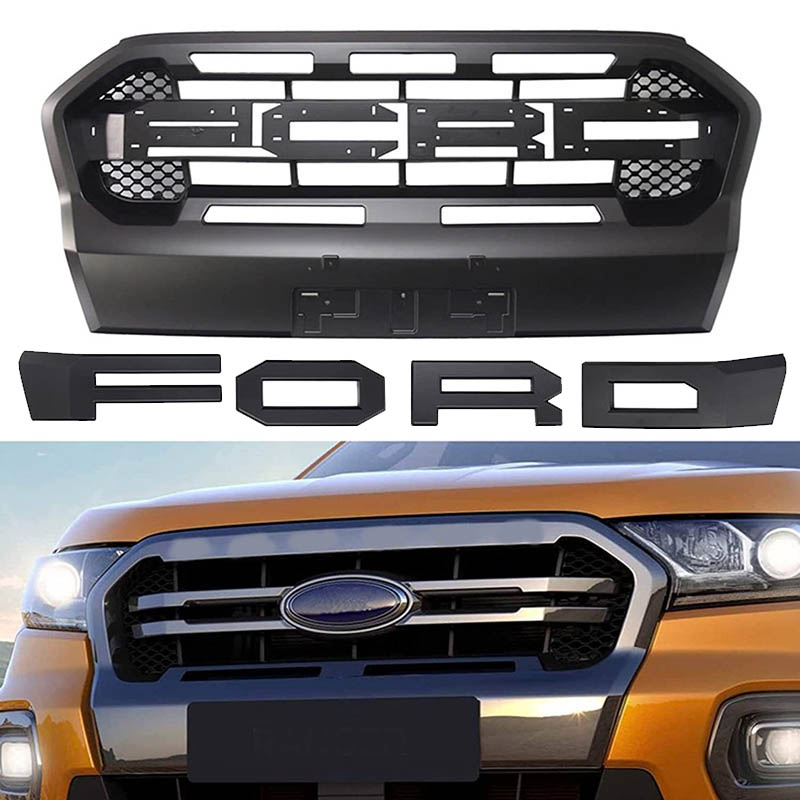 Βλησαρούλης Car Center - ΜΑΣΚΑ ΓΙΑ FORD RANGER T8 2019+ WILD TRAK ΦΩΤΙΖΟΜΕΝΗ ΜΕ LED ΜΑΥΡΟ ΜΑΤ