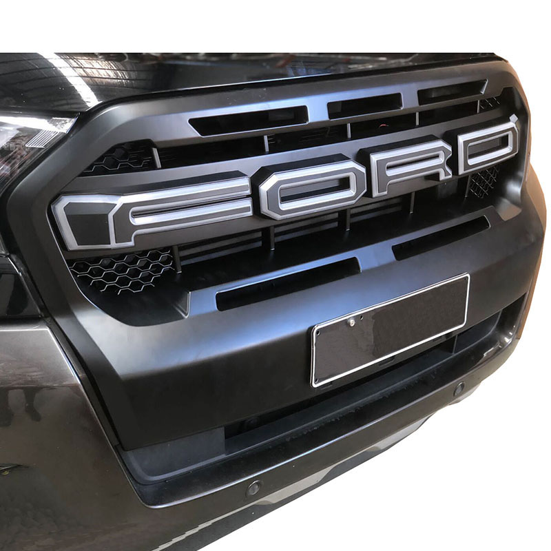 Βλησαρούλης Car Center - Μάσκα Για Ford Ranger T8 2019+ Wild Trak Φωτιζόμενη Μαύρο Ματ