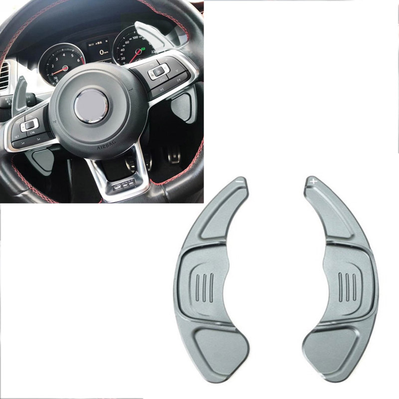 Βλησαρούλης Car Center - Paddles Shift Αλουμινίου Για VW Golf VII (7) 13-17 / VW Tiguan 17+ Ασημί 2 Τεμάχια