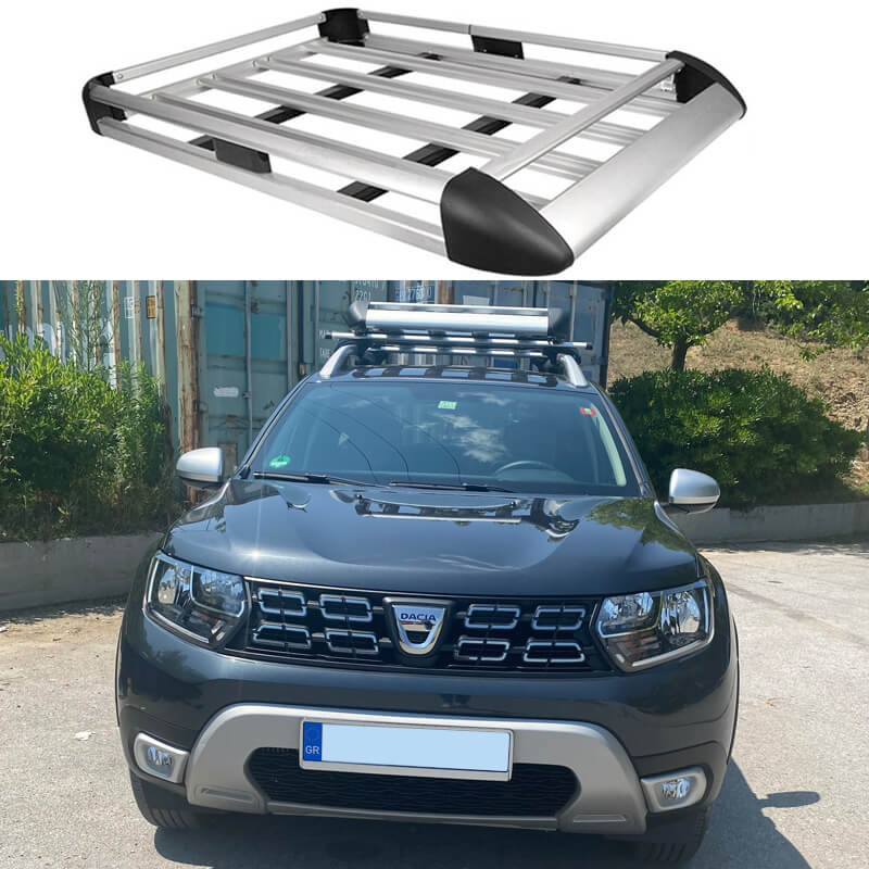 Βλησαρούλης Car Center - Σχάρα Οροφής Αυτοκινήτου Αλουμινίου Aero Ασημί 127x96cm 28832