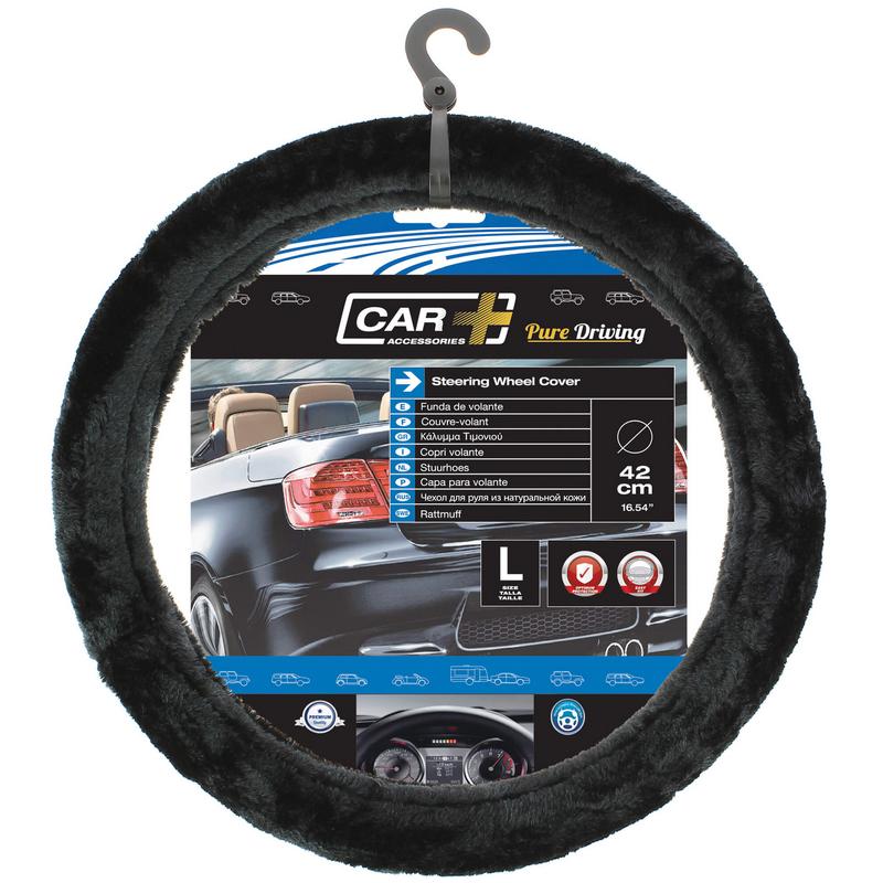 Βλησαρούλης Car Center - Κάλυμμα Tιμονιού Χνουδωτό Μαύρο Medium 37-39CM 2505091