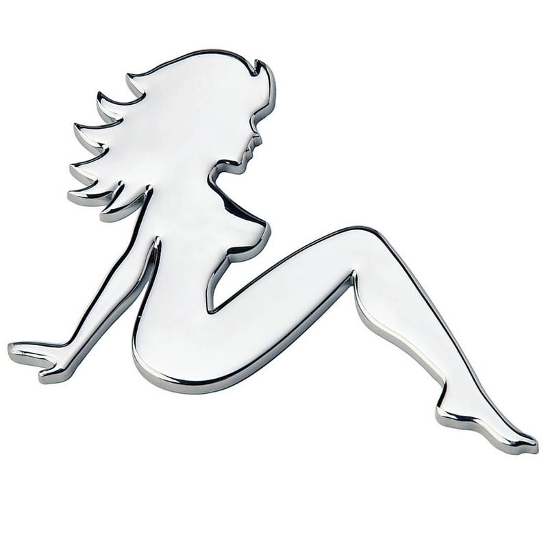Βλησαρούλης Car Center - Αυτοκόλλητo 3D "Naked Girl" Χρώμιο 6cm x 8.5cm 1 Τεμάχιο