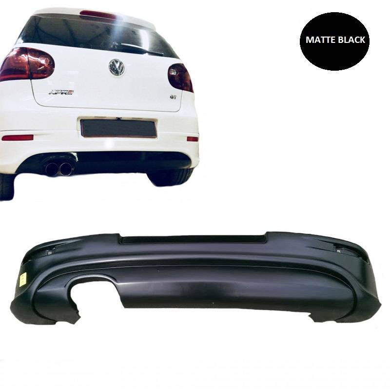 Βλησαρούλης Car Center - Πισινός Προφυλακτήρας Για VW Golf V (5) 03-08 R32 Look Με Εξατμίσεις Αριστερά Μαύρο Ματ Από Abs Πλαστικό
