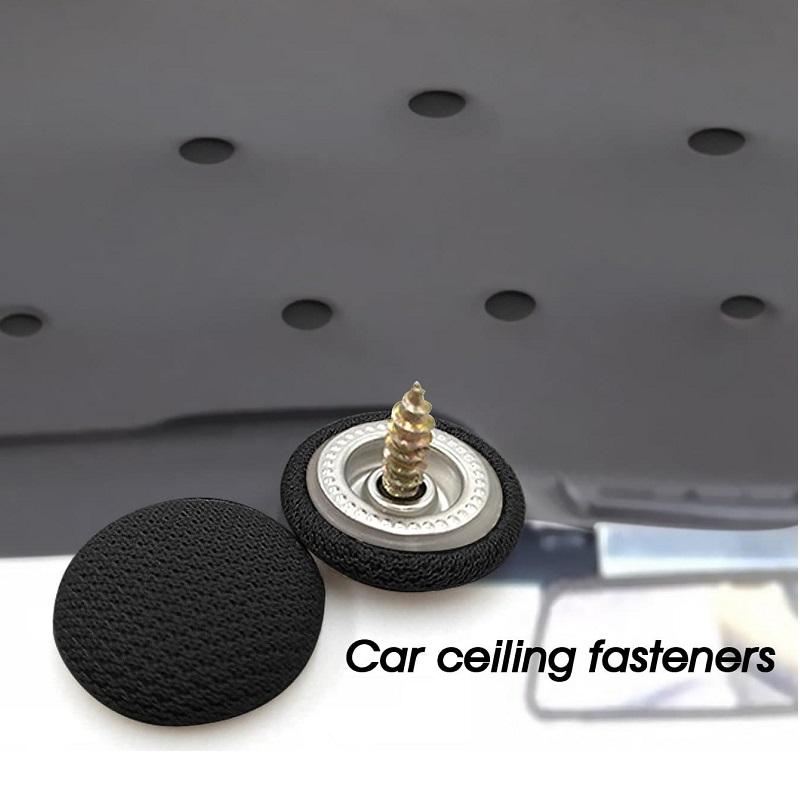 Βλησαρούλης Car Center - Κιτ Επισκευής Ταπετσαρίας Ουρανού Αυτοκινήτου Πόρπες 12 Τεμάχια Μαύρο Χρώμα