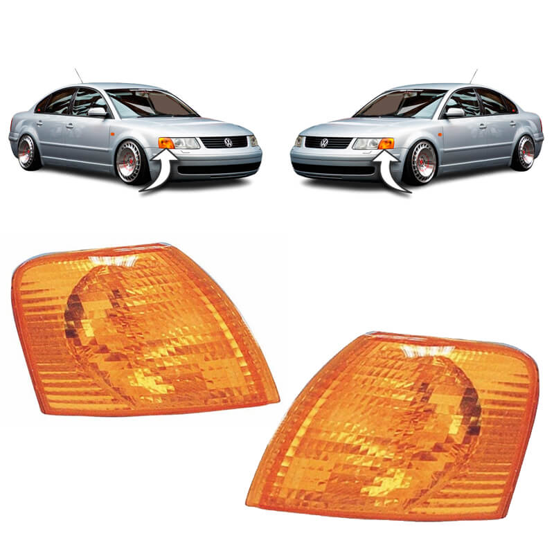 Βλησαρούλης Car Center - Μπροστινά Φλας Για Vw Passat 3B 96-00 Πορτοκαλί 2 Τεμάχια TYC