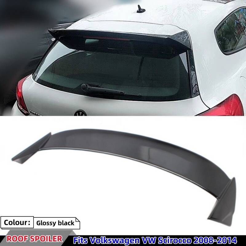Βλησαρούλης Car Center - Αεροτομή Οροφής Για Vw Scirocco 08-14 Osir V2 Look Γυαλιστερό Μαύρο Από Abs Πλαστικό