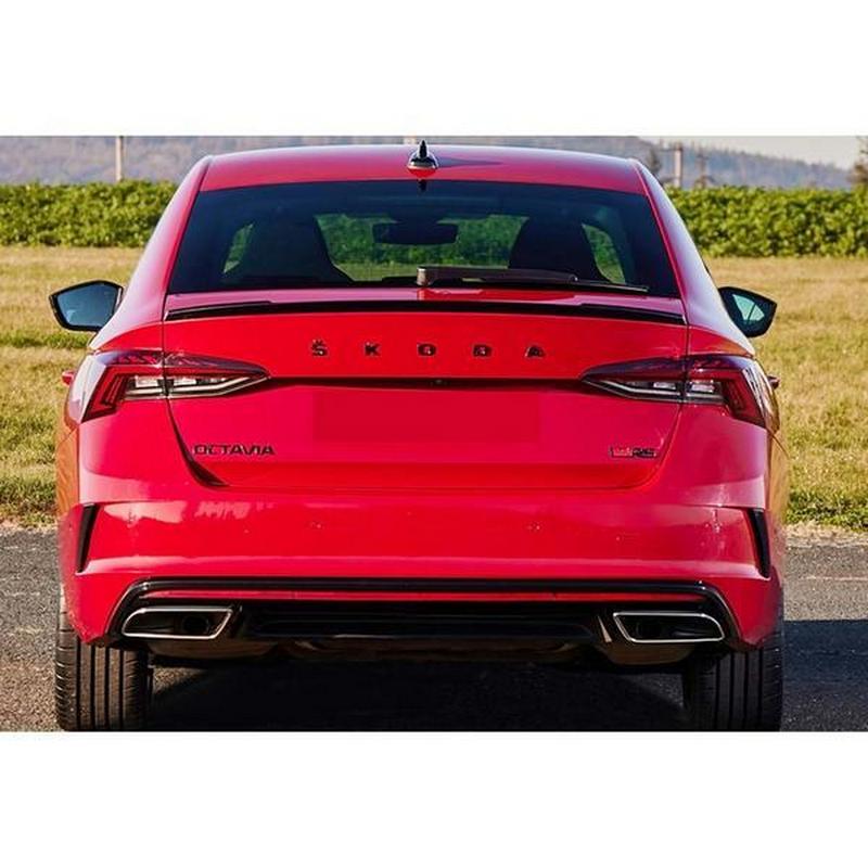 Βλησαρούλης Car Center - Αεροτομή Πορτ Παγκάζ Για Skoda Octavia MK4 2020+ RS V2 Style Μαύρο Γυαλιστερό Από Abs Πλαστικό