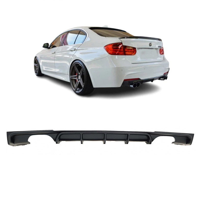 Βλησαρούλης Car Center - Diffuser Πίσω Προφυλακτήρα Για Bmw 3 F30/F31 11-19 M-Packet Μαύρο Ματ Με 2 Διπλές Τρύπες Εξάτμισης Αριστερά & Δεξιά Από Abs Πλαστικό 1 Τεμάχιο
