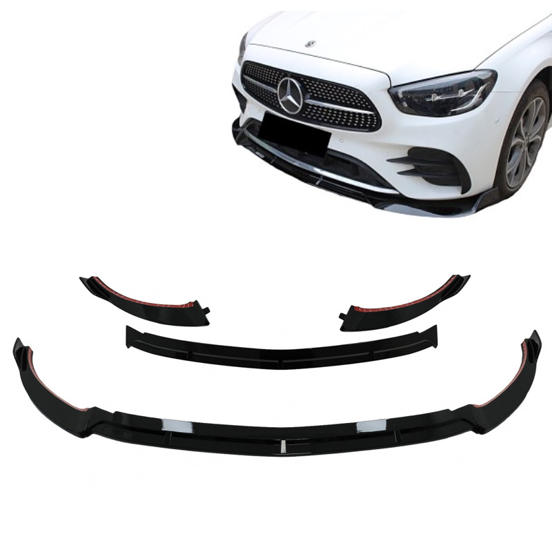 Βλησαρούλης Car Center - Μπροστινό Spoiler Για Mercedes-Benz E-Class W213 S213 C238 A238 Facelift (2020-Up) Amg Line Μαύρο Γυαλιστερό 3 Τεμάχια