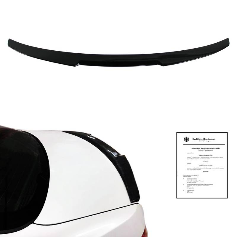 Βλησαρούλης Car Center - Αεροτομή Πορτ Παγκάζ Για Bmw 3 E92 05-11 M4 Look Lipspoiler Από Abs Πλαστικό Μάυρη Γυαλιστερή