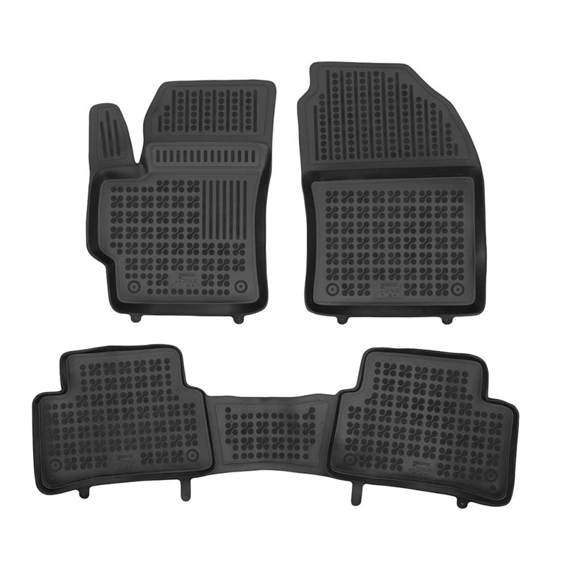 Βλησαρούλης Car Center - Πατάκια Σκαφάκια 3D Από Λάστιχο Για Toyota Corolla 2018- Rezaw Plast 3 Τεμάχια Μαύρα