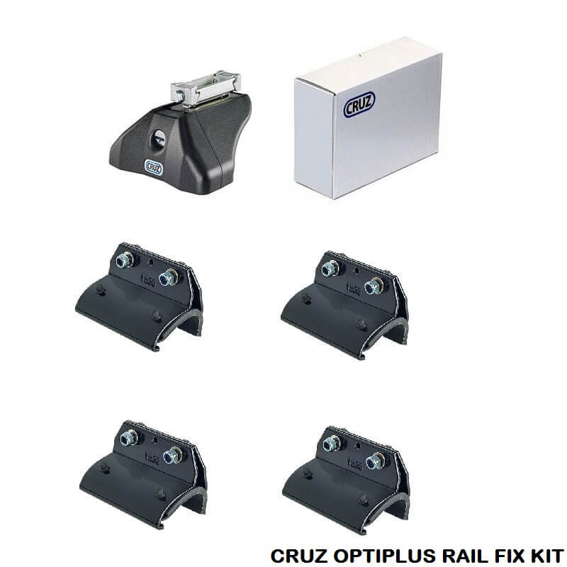 Βλησαρούλης Car Center - Πόδια / Άκρα Για Μπάρες Οροφής CRUZ Optiplus Rail Fix 936-624 Για Jaguar F-Pace 2016+ Με Ενσωματωμένο Railing Σετ 4 Τεμάχια