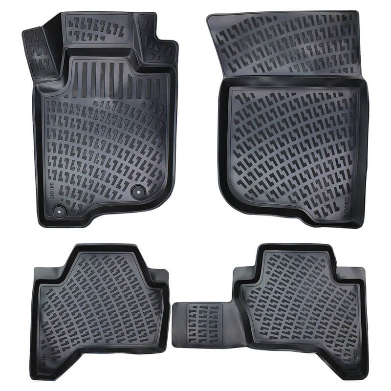 Βλησαρούλης Car Center - Πατάκια Σκαφάκια 3D Από Λάστιχο TPE Για Mitsubishi L200 2019- Rizline 4 Τεμάχια Μαύρα