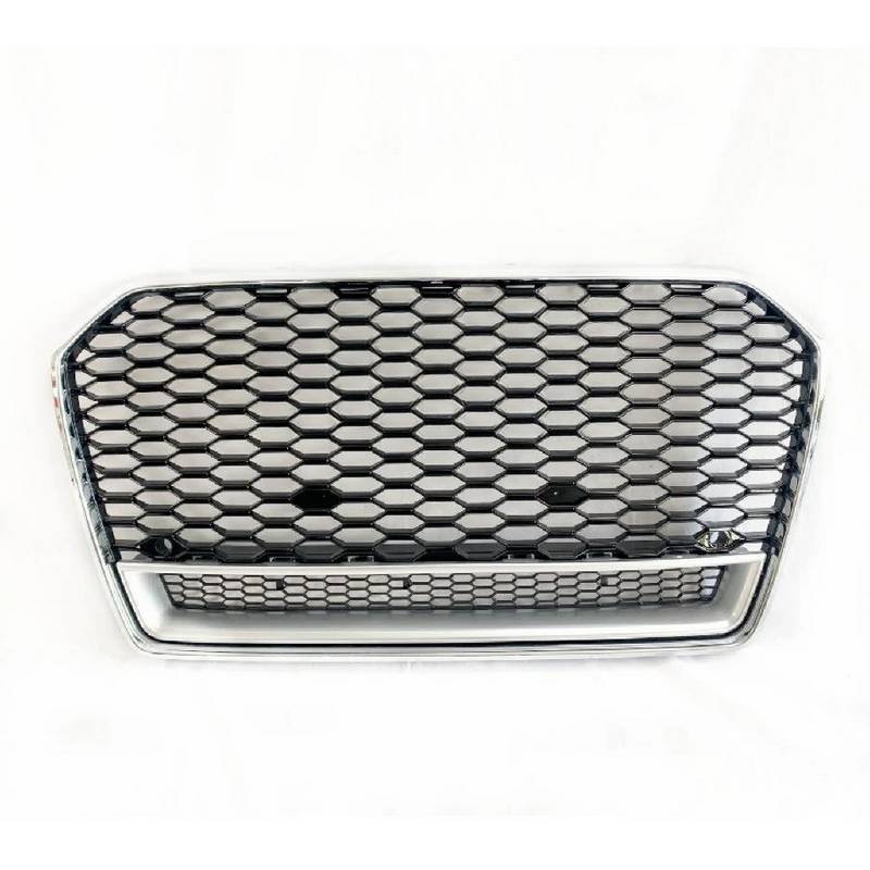 Βλησαρούλης Car Center - Μάσκα Για Audi A6 4G C7 Facelift 15-18 RS6 Look Κυψελωτή Χρώμιο/Μαύρο 1 Τεμάχιο