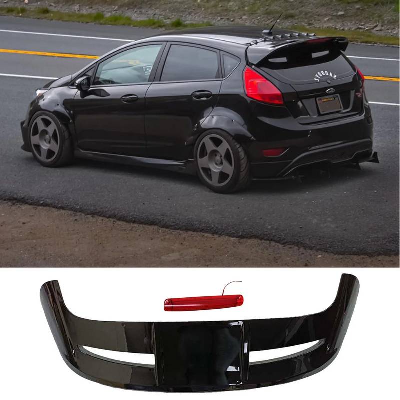 Βλησαρούλης Car Center - Αεροτομή Οροφής Για Ford Fiesta 08-19 ST-Line Με Στοπάκι Γυαλιστερή Μαύρη Από Abs Πλαστικό