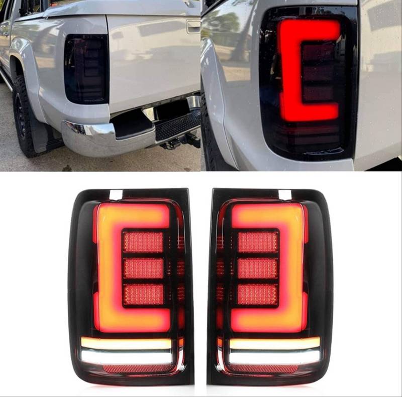 Βλησαρούλης Car Center - Πισινά Φανάρια Set Για VW Amarok 10-21 Full Led Bar Dynamic Φλας Μαύρο / Φιμέ Carner