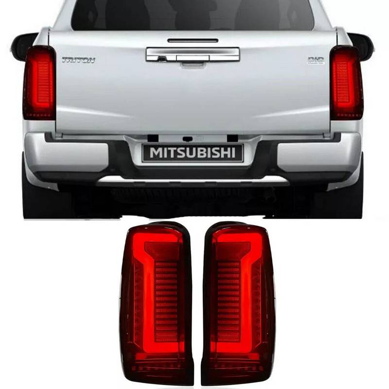 Βλησαρούλης Car Center - Πισινά Φανάρια Set Για MitsubishiL200 2019+ Led Bar Red Smoke