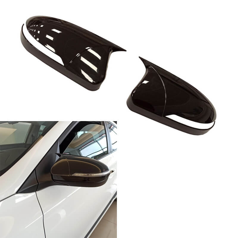 Βλησαρούλης Car Center - Καπάκια Καθρεφτών Για Hyundai I20 2014-2020 Με Θέση Φλας Γυαλιστερό Μαύρο 2 Τεμάχια