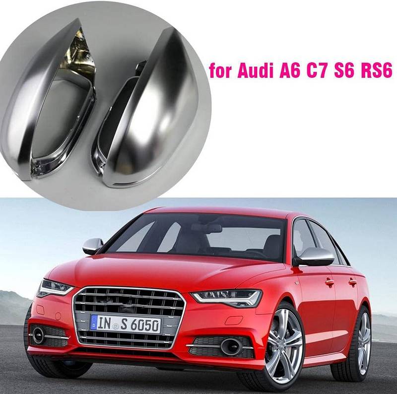 Βλησαρούλης Car Center - Καπάκια Καθρεφτών Για Audi A6 4G C7 11-18 RS6 Look Καβούκια Aluminium Με Lane Assist 2 Τεμάχια