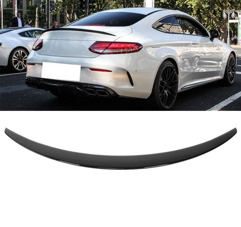 Βλησαρούλης Car Center - Αεροτομή Πορτ Παγκάζ Για Mercedes-Benz C-Class C205 Coupe 14-21 Amg look Lipspoiler Από Abs Πλαστικό Μαύρη Γυαλιστερή