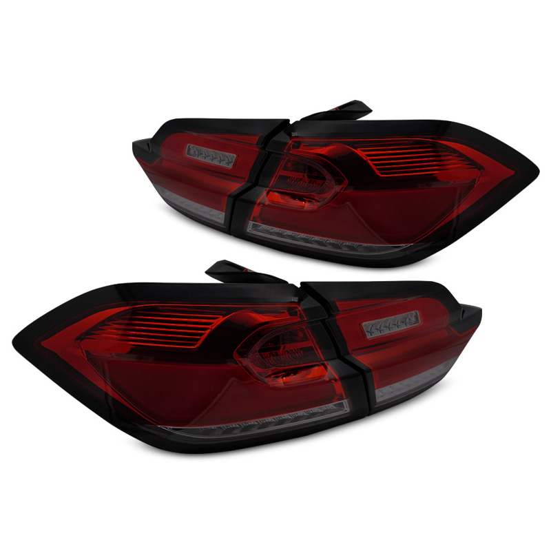 Βλησαρούλης Car Center - Πισινά Φανάρια Set Για Ford Fiesta RS 2017-2021 Led Bar Red Smoke JunYan