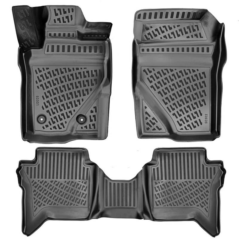 Βλησαρούλης Car Center - Πατάκια Σκαφάκια 3D Από Λάστιχο TPE Για Ford Ranger & Raptor T9 2023+ , VW Amarok 2023+ Rizline 4 Τεμάχια Μαύρα