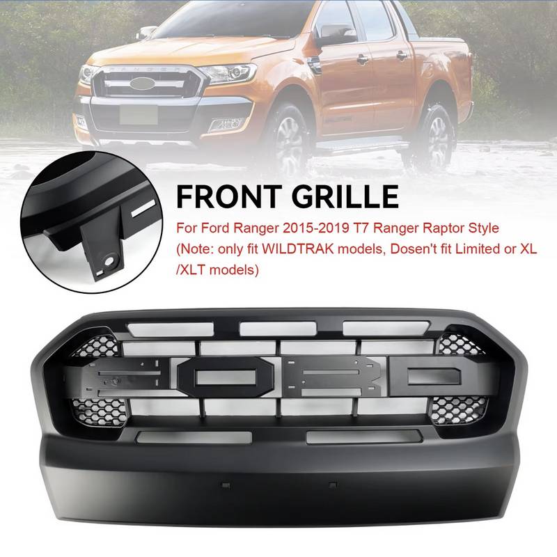Βλησαρούλης Car Center - ΜΑΣΚΑ ΓΙΑ FORD RANGER T7 15-18 RAPTOR LOOK ΜΑΥΡΟ ΜΑΤ