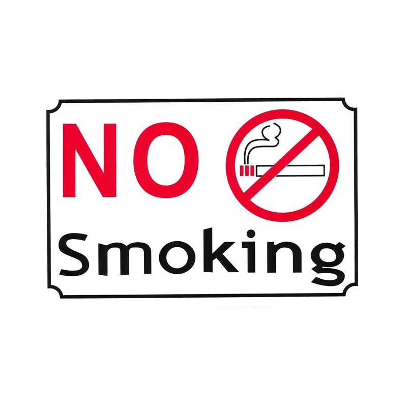 Βλησαρούλης Car Center - Αυτοκόλλητη Πινακίδα "No Smoking" 30x20cm 1 Τεμαχιο