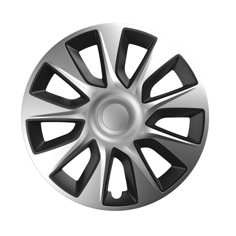 Βλησαρούλης Car Center - Τάσια Τροχών Αυτοκινήτου 16" Stratos 118661 Ασημί & Μαύρο CBX 4 Τεμάχια