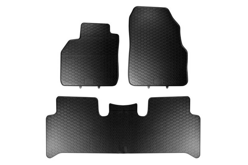 Βλησαρούλης Car Center - Λαστιχένια Πατάκια Geyer & Hosaja Για Citroen Berlingo / Fiat Doblo / Peugeot Partner / Opel Combo 2018+ / Toyota Proace City 2019+ 3 Τεμάχια Μαύρα 918/3C