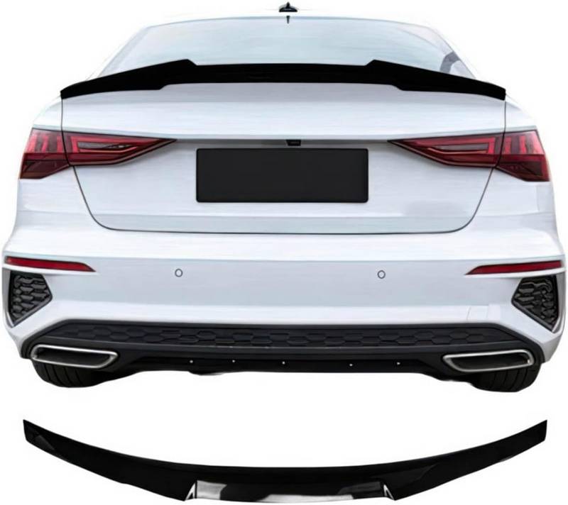 Βλησαρούλης Car Center - Αεροτομή Πορτ Παγκάζ Για Audi A3 8VS Sedan 12-20 M4 Look V2 Style Μαύρο Γυαλιστερό Από Abs Πλαστικό