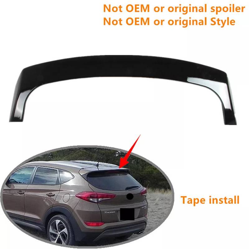 Βλησαρούλης Car Center - Αεροτομή Οροφής Για Hyundai Tucson 3 2015-2019 Piano Black Από Abs Πλαστικό